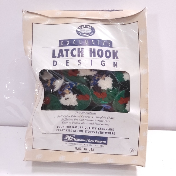 CARON Sports Latch Hook Kit Basketball Baseball Soccer #R058 20" x 27" Vintage - Picture 2 of 7